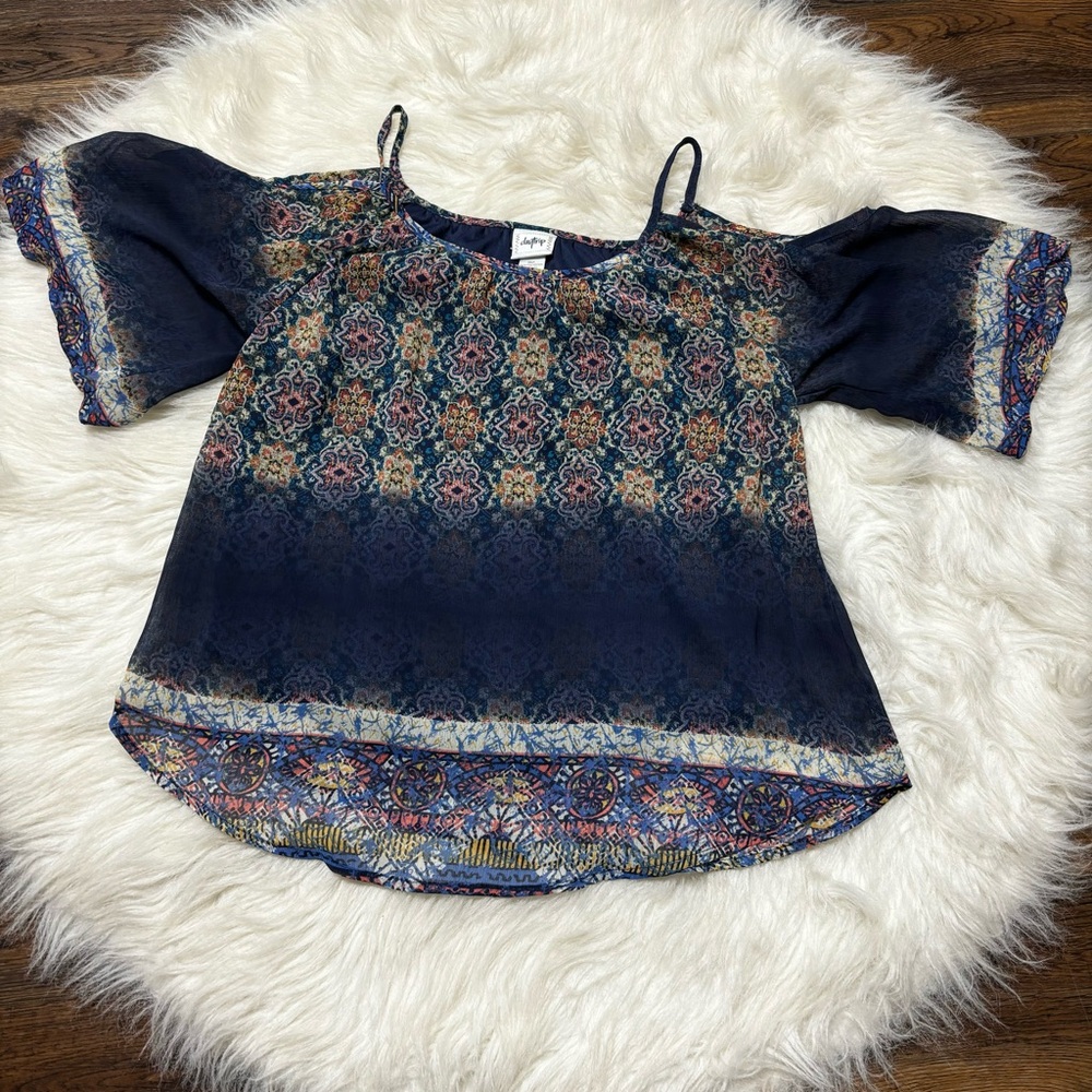Daytrip Flowy Printed Off-the-shoulder blouse size small
